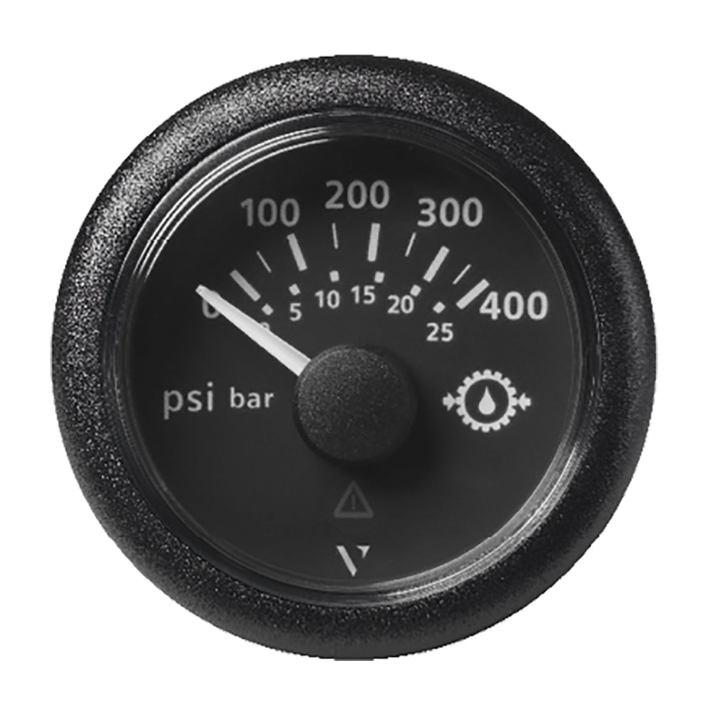 Veratron 2-1/16&quot; (52mm) ViewLine Transmission Oil Pressure 400 PSI/25 Bar - Black Dial  Round Bezel [A2C59514145]