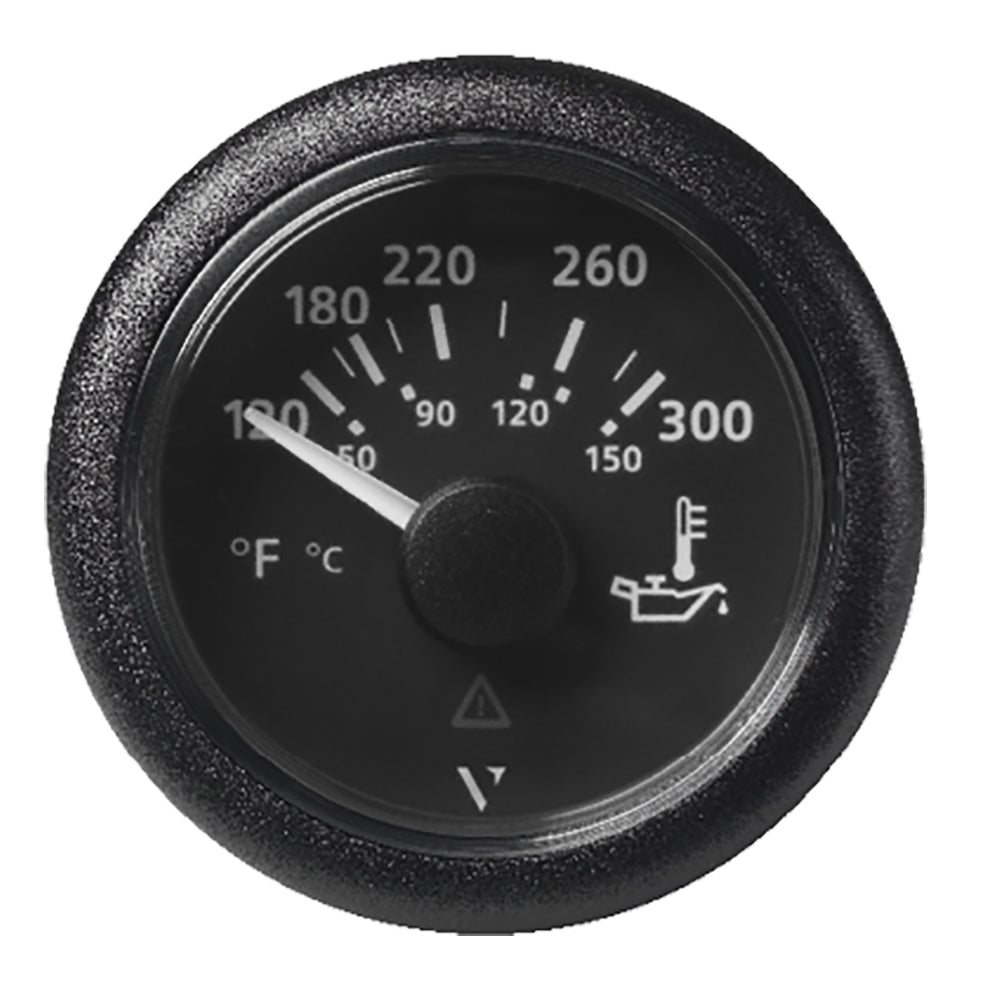 Veratron 52MM (2-1/16&quot;) ViewLine Oil Temperature Gauge 120-300F - Black Dial  Bezel [A2C59514165]