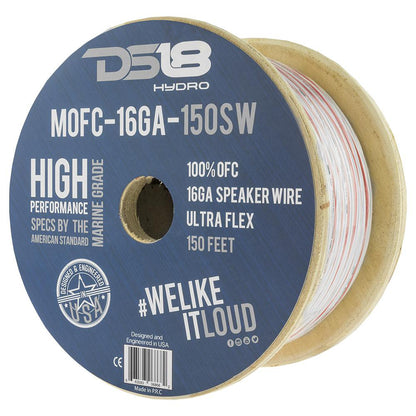 DS18 HYDRO Marine Grade OFC Speaker Wire 16 GA - 150 Roll [MOFC16GA150SW]