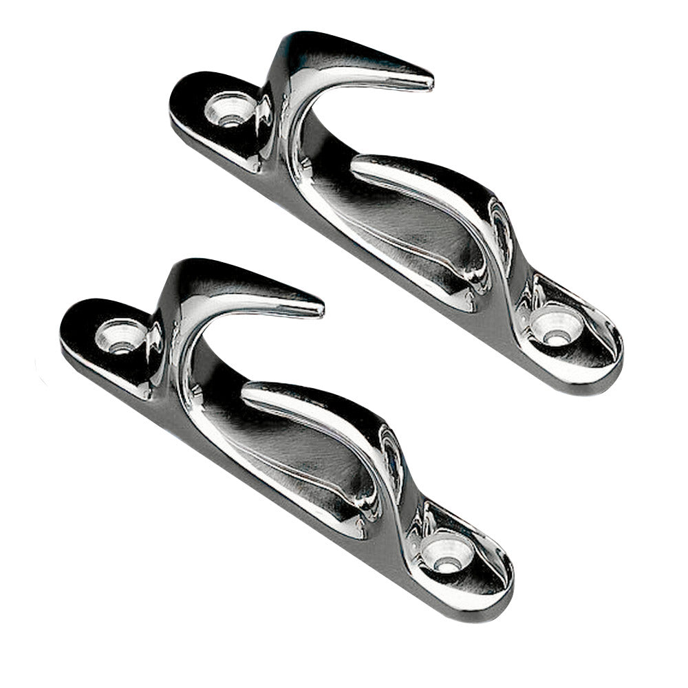 Whitecap Skene Bow Chock 4-1/2&quot; Pair - Chrome Plated Brass [S-0981C]