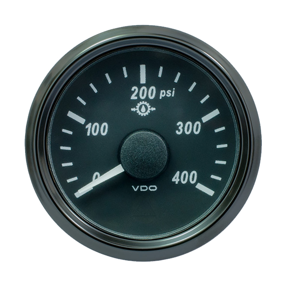 VDO SingleViu 52mm (2-1/16&quot;) Oil Pressure Gauge - 400 PSI - 0-180 Ohm [A2C3833500030]