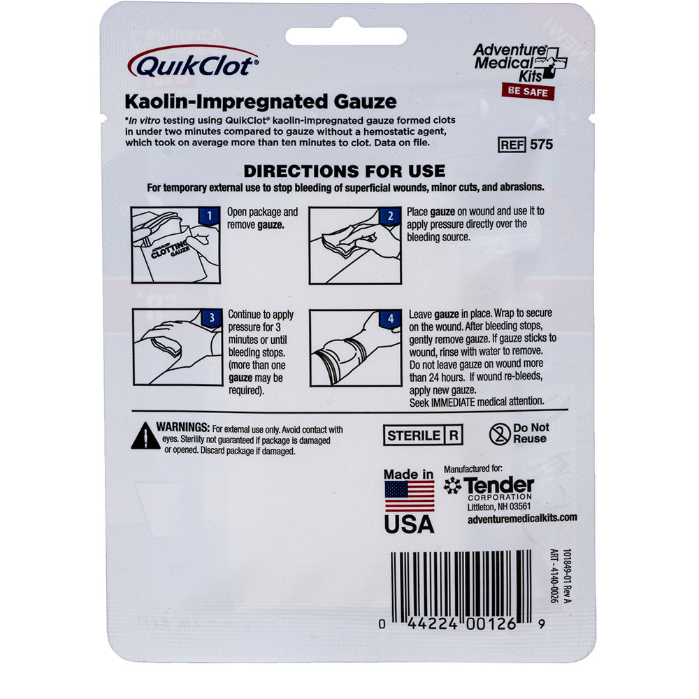 QuikClot Advanced Clotting Gauze - 3&quot; x 4 [5020-0026]