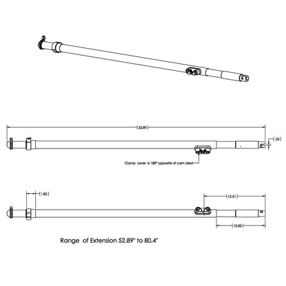 TACO Tele-Sun Carbon Fiber Shade Poles w/Carry Bag [T10-7005CF]