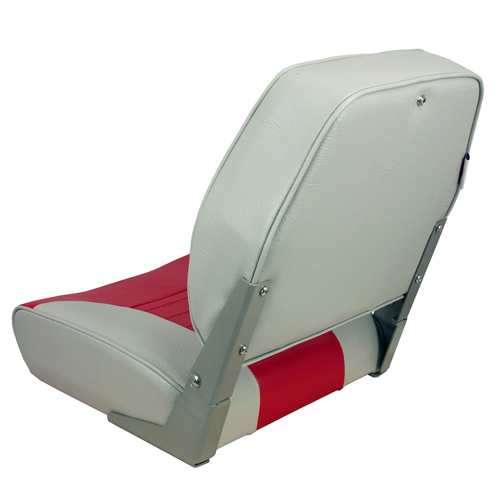 Springfield Economy Multi-Color Folding Seat - Grey/Red [1040655] - 0