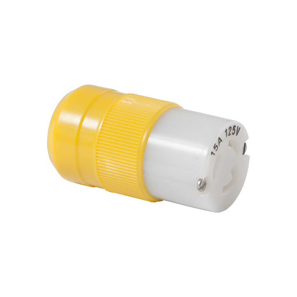 Marinco Locking Connector - 15A, 125V - Yellow [4731CR] - 0