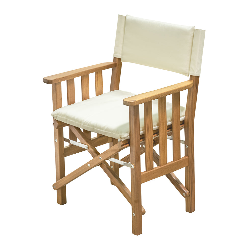 Whitecap Directors Chair II w/Cream Cushion - Teak [61053] - 0