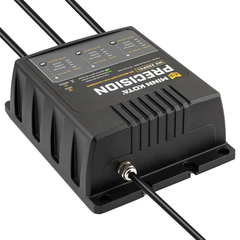 Minn Kota On-Board Precision Charger MK-330 PCL 3 Bank x 10 AMP LI Optimized Charger [1833301] - 0