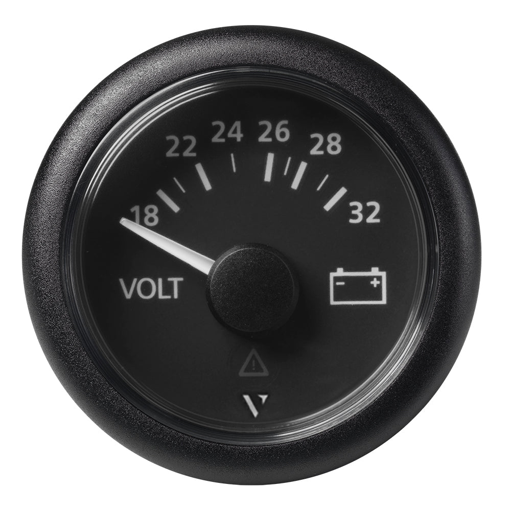 Veratron 52mm (2-1/16&quot;) Viewline Voltmeter 18-32V - Black Dial  Bezel [A2C59512458]