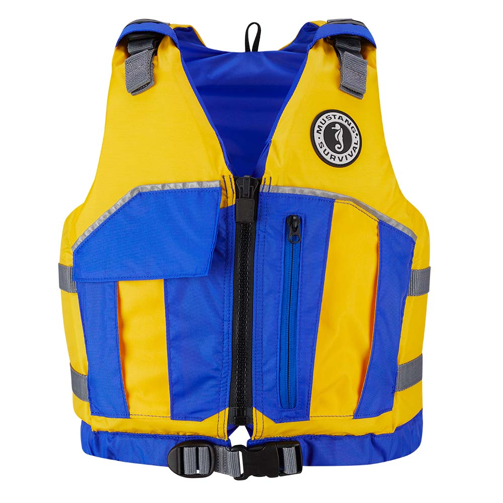 Mustang Youth Reflex Foam Vest - Yellow/Royal Blue [MV7030-220-0-216] - 0