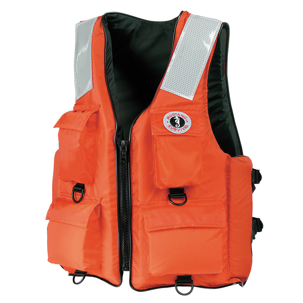 Mustang 4-Pocket Flotation Vest - Orange - Small [MV3128T2-2-S-216]