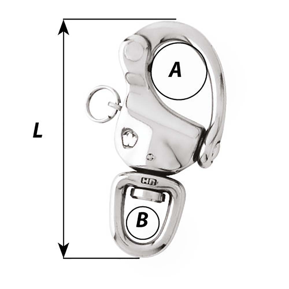 Wichard 2-3/4&quot; Snap Shackle w/Swivel Eye - 80mm [02473]