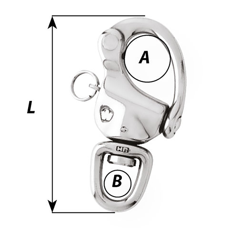 Wichard 3-7/8&quot; Snap Shackle w/Swivel  Clevis Pin [02476]