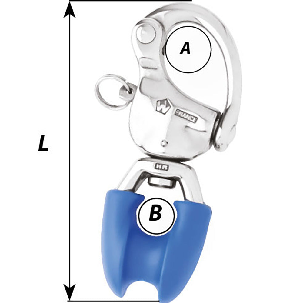 Wichard HR Snap Shackle w/Thimble Eye - Length 3-3/4&quot; [02493]