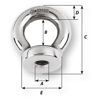 Wichard 1/2 Eye Nut - 1-1/16&quot; Diameter [06361]