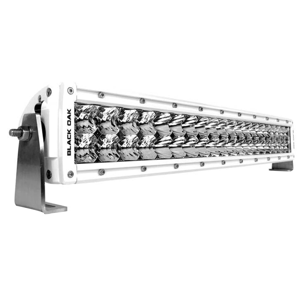 Black Oak Pro Series 3.0 Curved Double Row 20&quot; LED Light Bar - Combo Optics - White Housing [20CCM-D5OS]