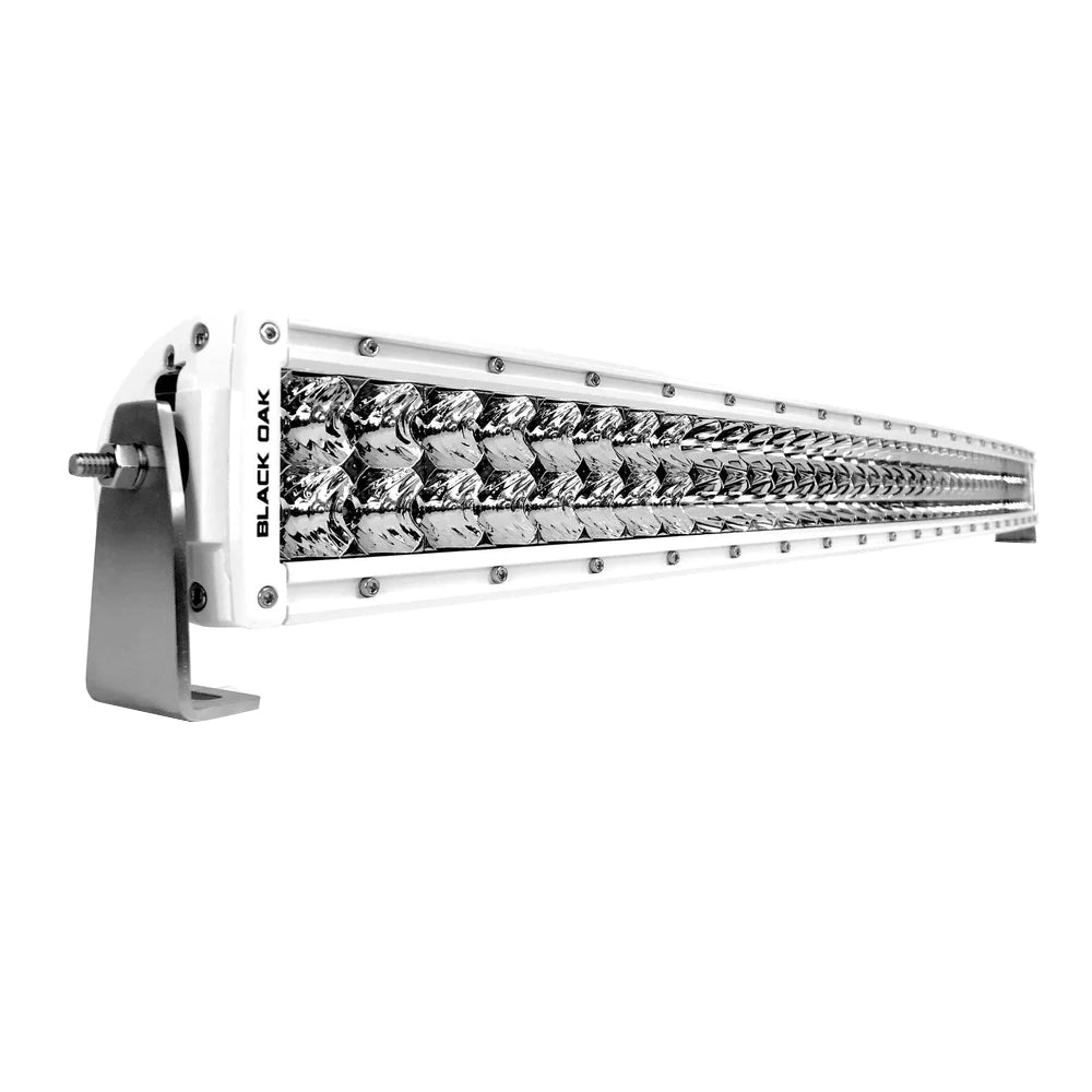 Black Oak Pro Series 3.0 Curved Double Row 40&quot; LED Light Bar - Combo Optics - White Housing [40CCM-D5OS]