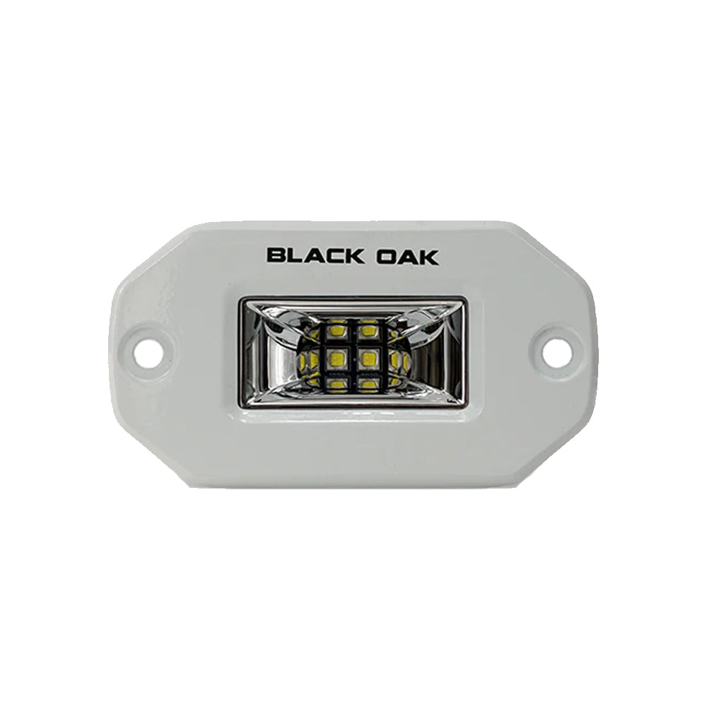 Black Oak 2&quot; Marine Flush Mount Spreader Light - White Housing - Pro Series 3.0 [2FSL-SRPOD10CR]