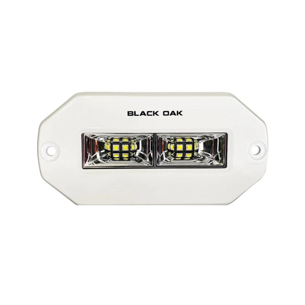 Black Oak 4&quot; Marine Flush Mount Spreader Light - White Housing - Pro Series 3.0 [4FMSL-S]