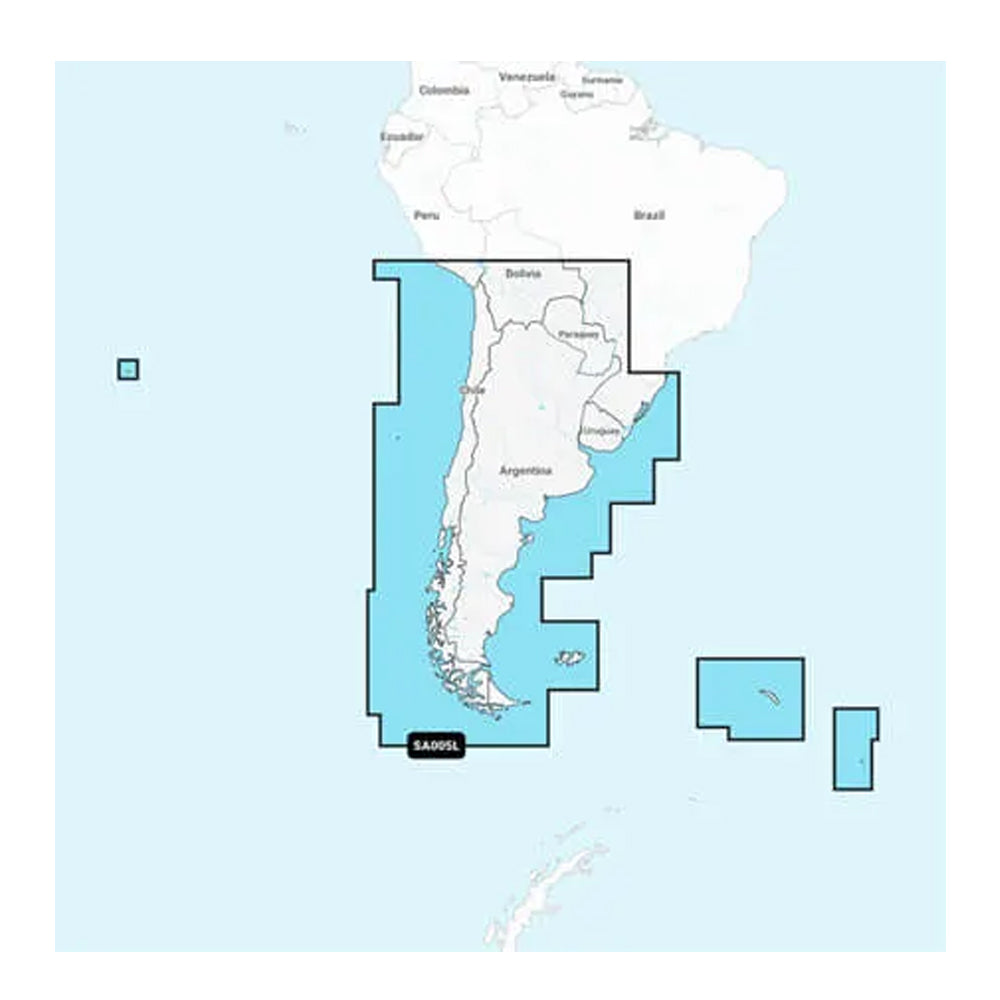 Garmin Navionics+ NSSA005L - Chile, Argentina  Easter Island - Marine Chart [010-C1286-20]