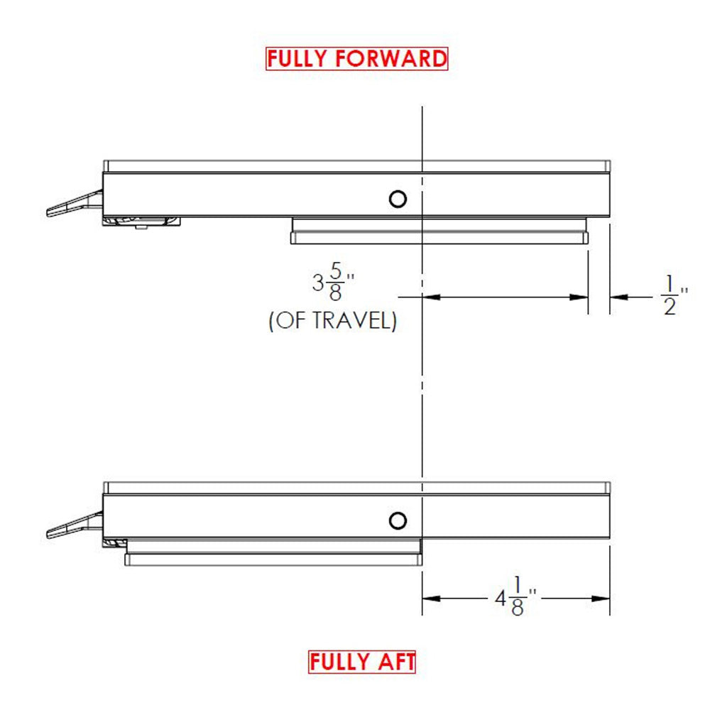 TACO 11-1/8&quot; x 36&quot; Manual Seat Slide [M20-3611]