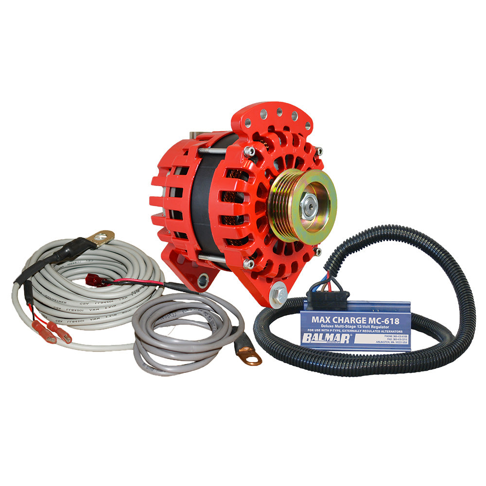 Balmar Alternator 170 AMP Kit 12V 3.15&quot; Dual Foot Saddle K6 Pulley Regulator  Temp Sensor [XT-CR-170-K6-KIT]