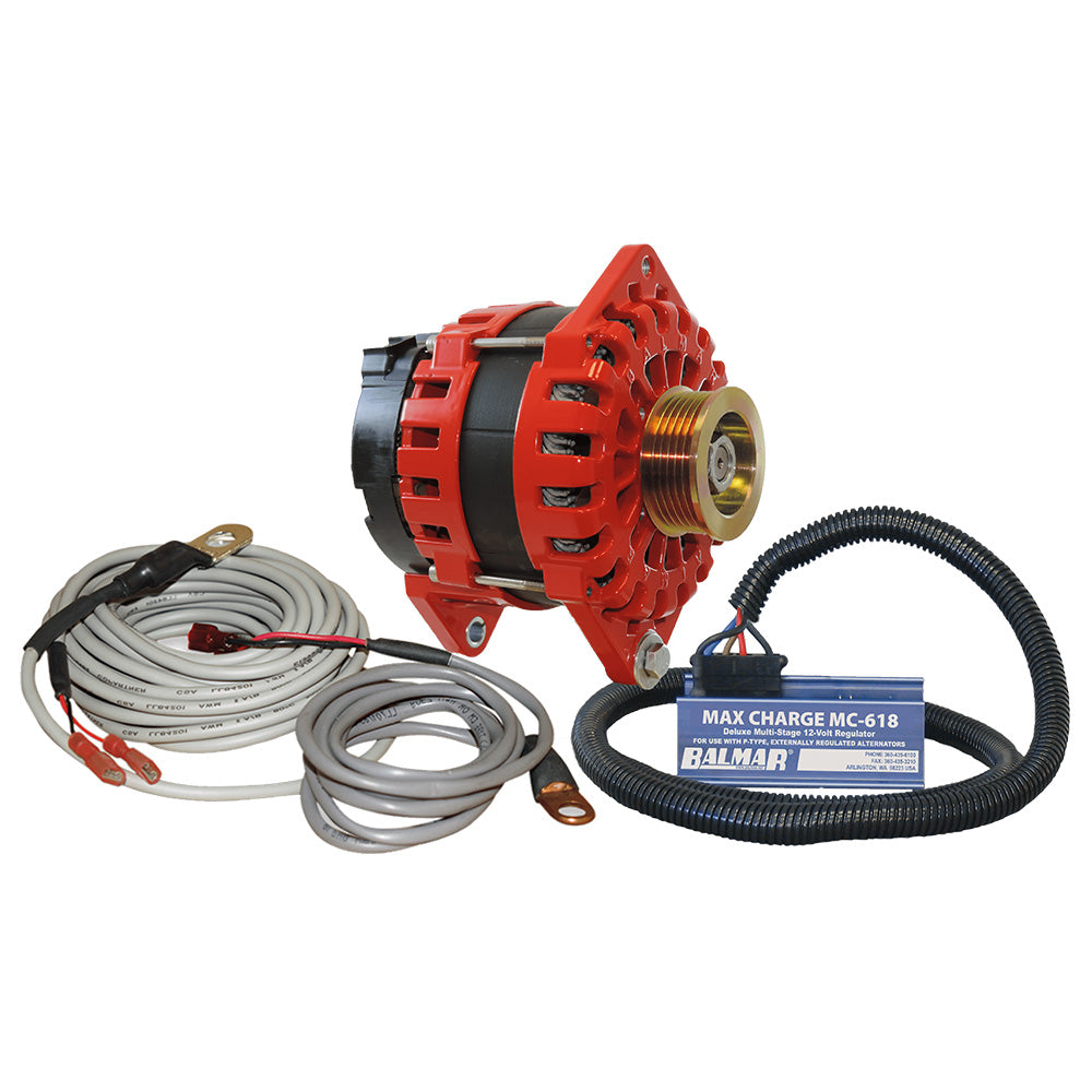 Balmar Alternator 170 AMP Kit 12V 4&quot; Dual Foot Saddle K6 Pulley [XT-DF4-170-K6]