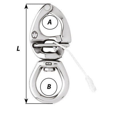 Wichard HR Quick Release Snap Shackle With Large Bail - 90mm Length - 3-35/64&quot; [02774]