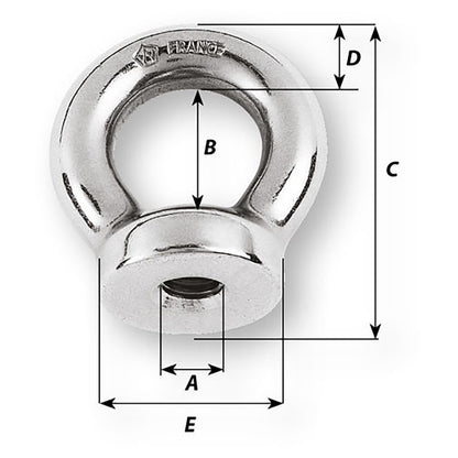 Wichard 8mm Eye Nut - Thread M10 x 150mm [06345]