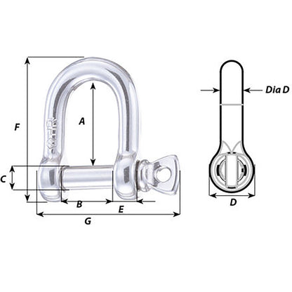 Wichard HR D Shackle - 14mm Diameter - 35/64&quot; [11207]