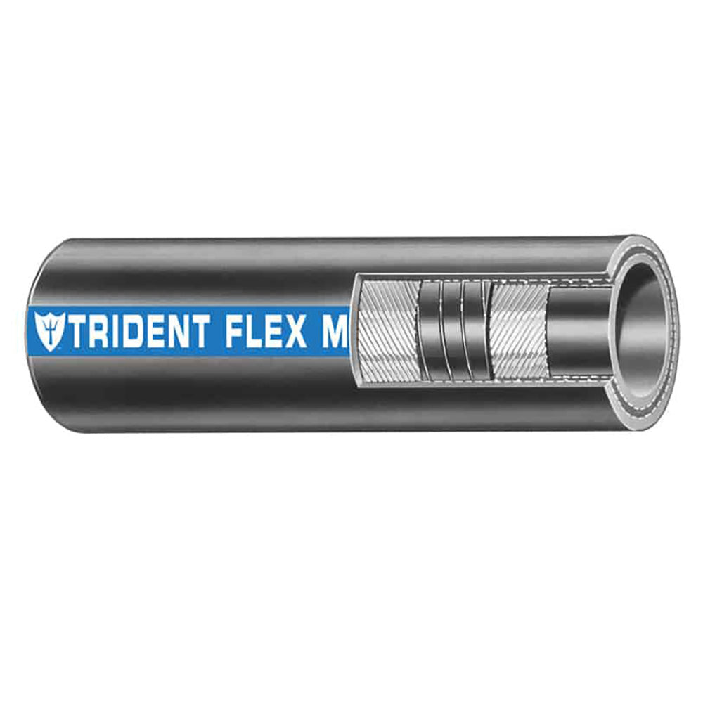 Trident Marine 1-1/2&quot; x 50 Coil Flex Marine Wet Exhaust  Water Hose - Black [250-1126]