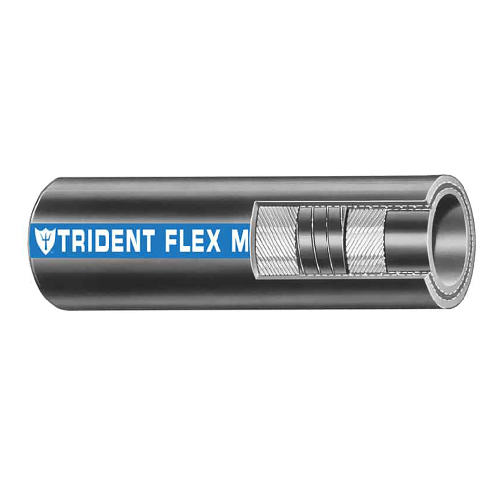 Trident Marine 1-1/4&quot; x 50 Coil Flex Marine Wet Exhaust  Water Hose - Black [100-1146]