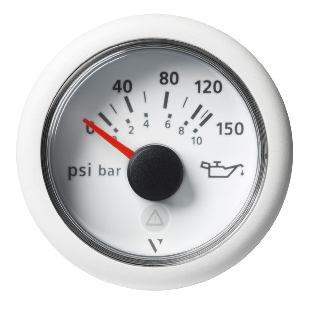 Veratron 52mm (2-1/16&quot;) ViewLine Engine Oil Temperature Pressure Gauge - 150 PSI - White Dial  Bezel [A2C59514202]