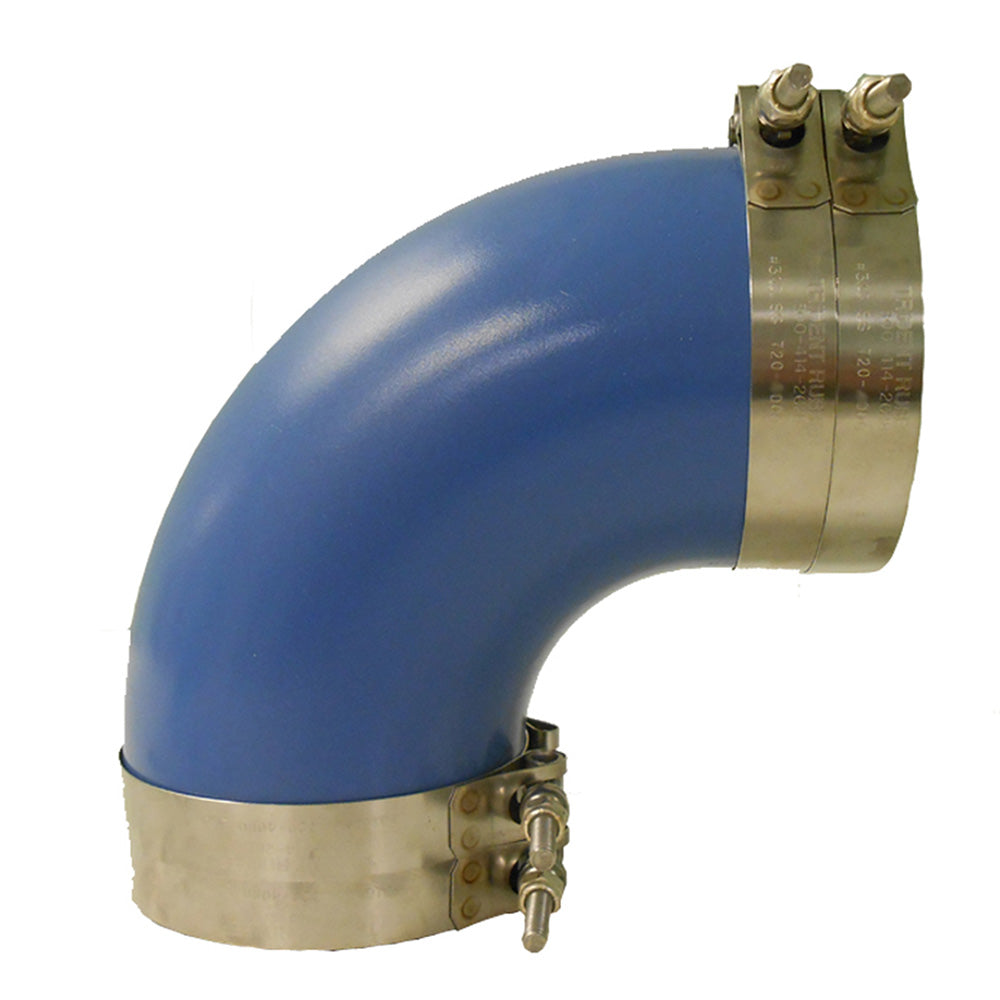 Trident Marine 3&quot; ID 90-Degree Blue Silicone Molded Wet Exhaust Elbow w/4 T-Bolt Clamps [290V3000-S/S]