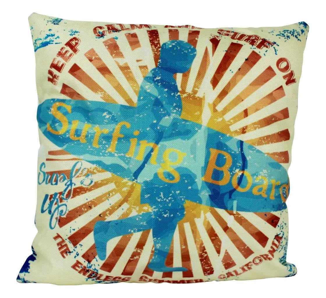California Surfing Club Accent Throw Pillow | Cover Only or Cover & Insert | Many Sizes Available