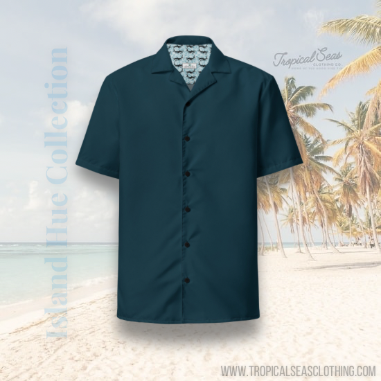 Dark Seas Blue Button Shirt