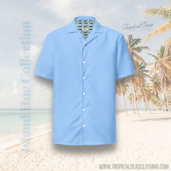 Island Sky Blue Button Shirt