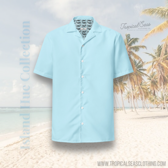 Bahama Water Blue Button Shirt