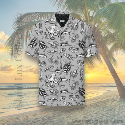 Night Dive Hawaiian Button Shirt: Dive Into Stylish Depths!