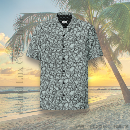 Grey Palm Button Shirt