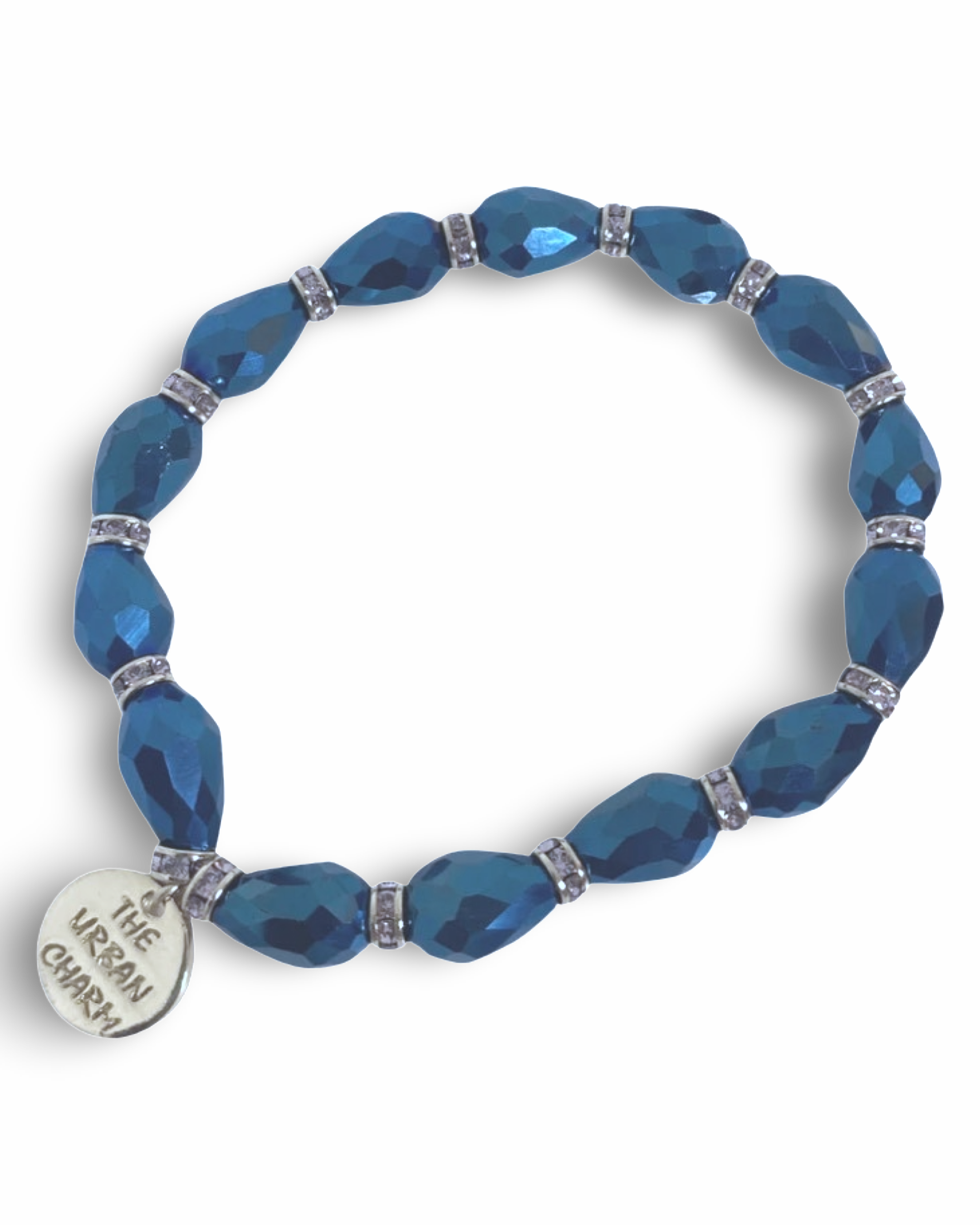 Metalic Blue Faceted Crystal Bracelet - 0