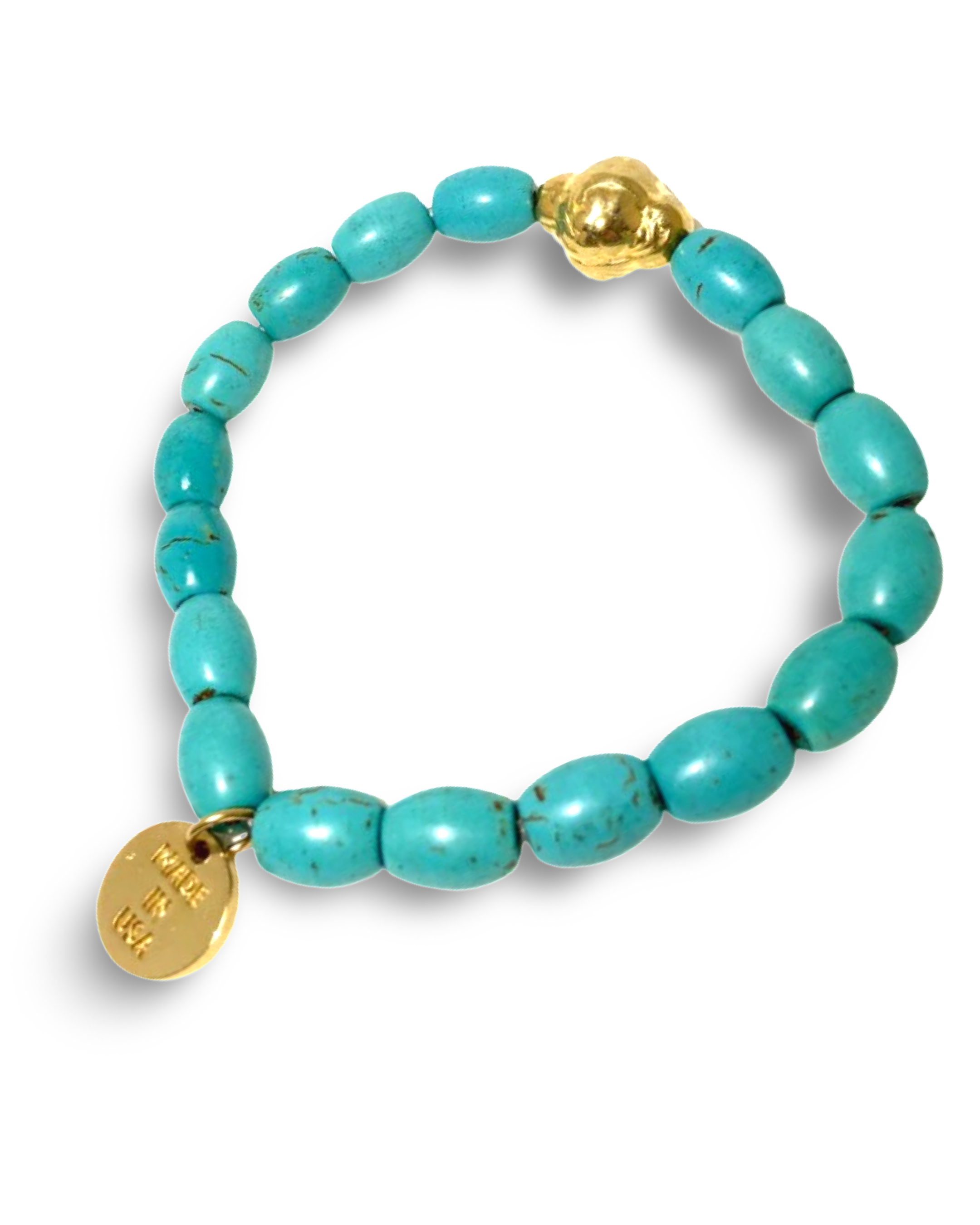 Natural Turquoise Healing Mantra Bracelet - 0