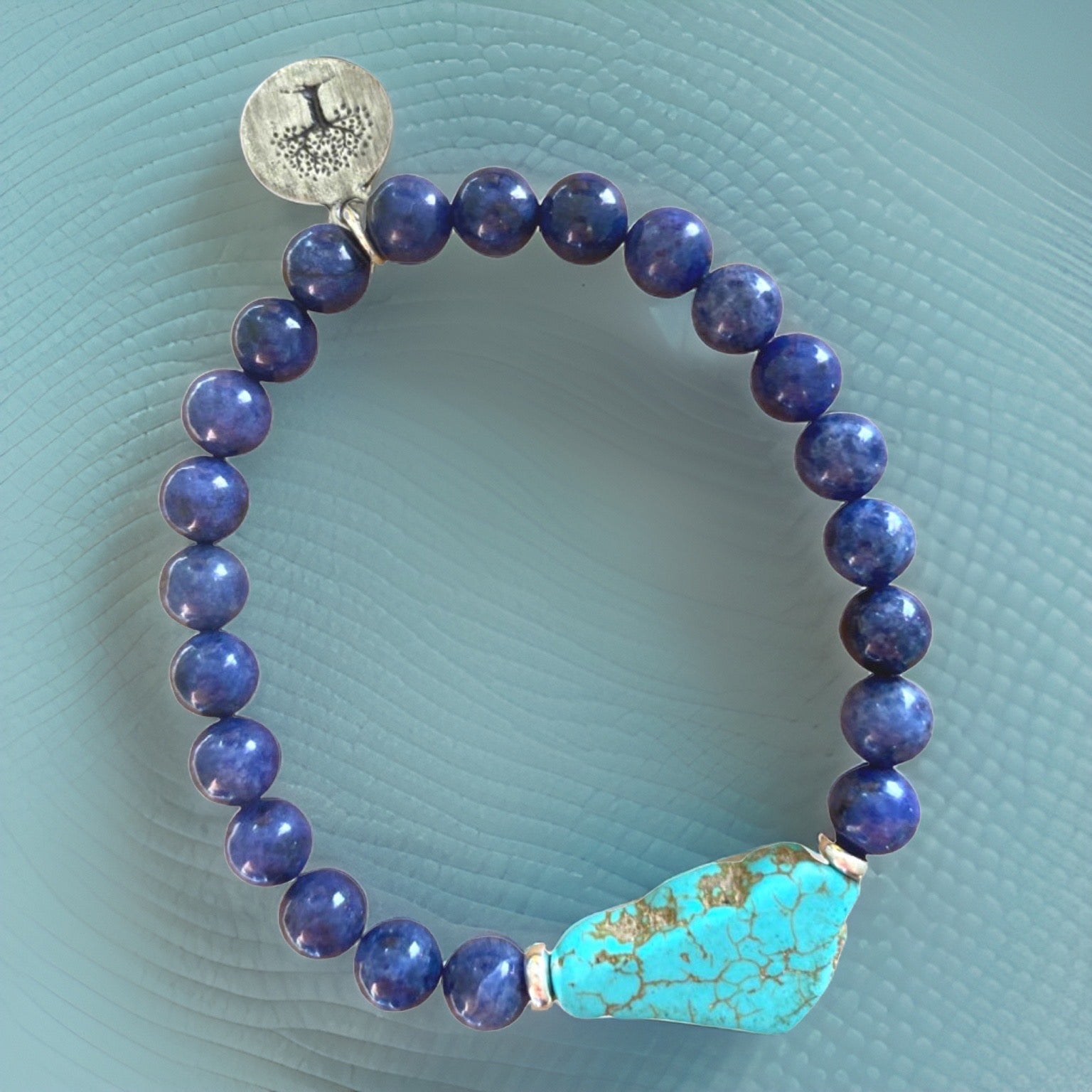 Natural Lapis Lazuli and Turquoise Bracelet - 0