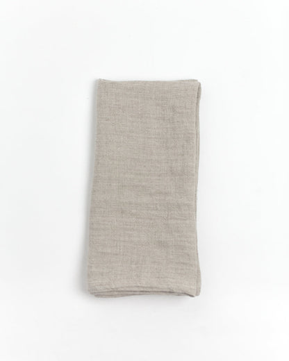 Stone Washed Linen Hemmed Dinner Napkins