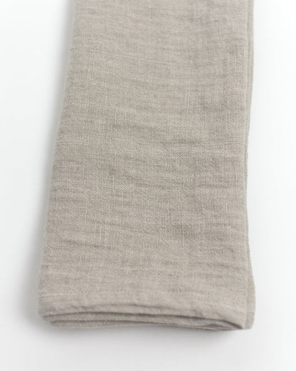 Stone Washed Linen Hemmed Dinner Napkins