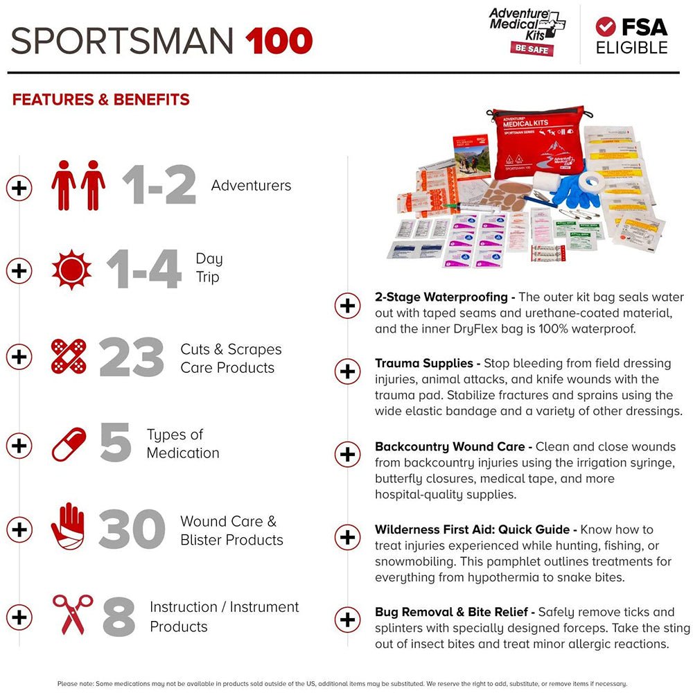 Adventure Medical Sportsman 100 First Aid Kit [0105 - 0100]