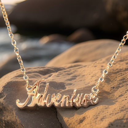 Adventure Script Necklace