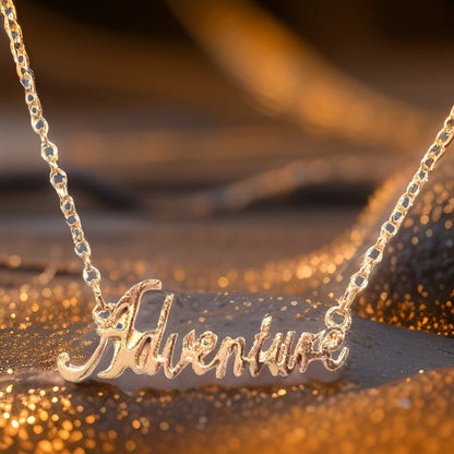 Adventure Script Necklace