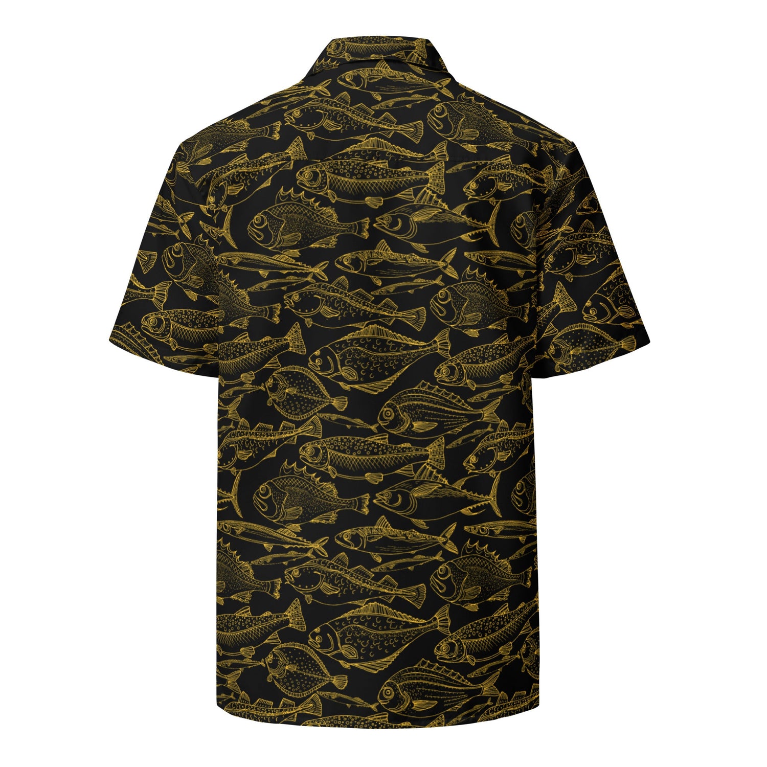 Sea Of Gold Riches Hawaiian Button Shirt: Dive Into Opulent Ocean Elegance!