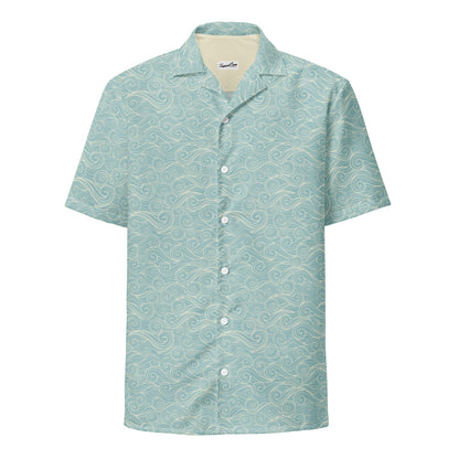 Salty Swirls Button Down Hawaiian Shirt - Coastal Summer 2024 Collection