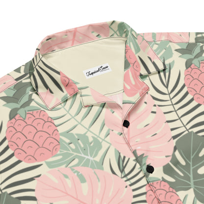 Pineapple Paradise Button Down Hawaiian Shirt - Coastal Summer 2024 Collection